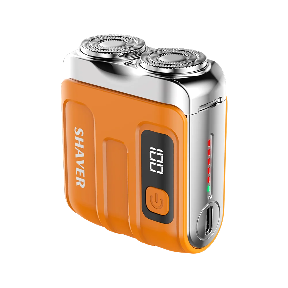 Rasoir Électrique Intelligent Étanche - Mini Rasoir de Voyage à Double Lame Rechargeable pour Homme